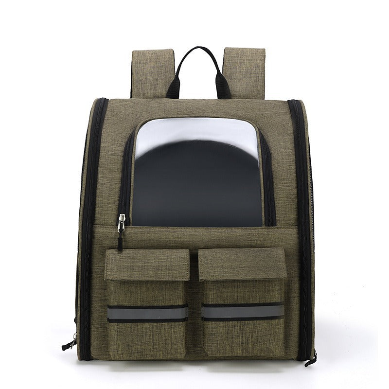 Pet Carrier Backpack with Trolley Sleeve-0