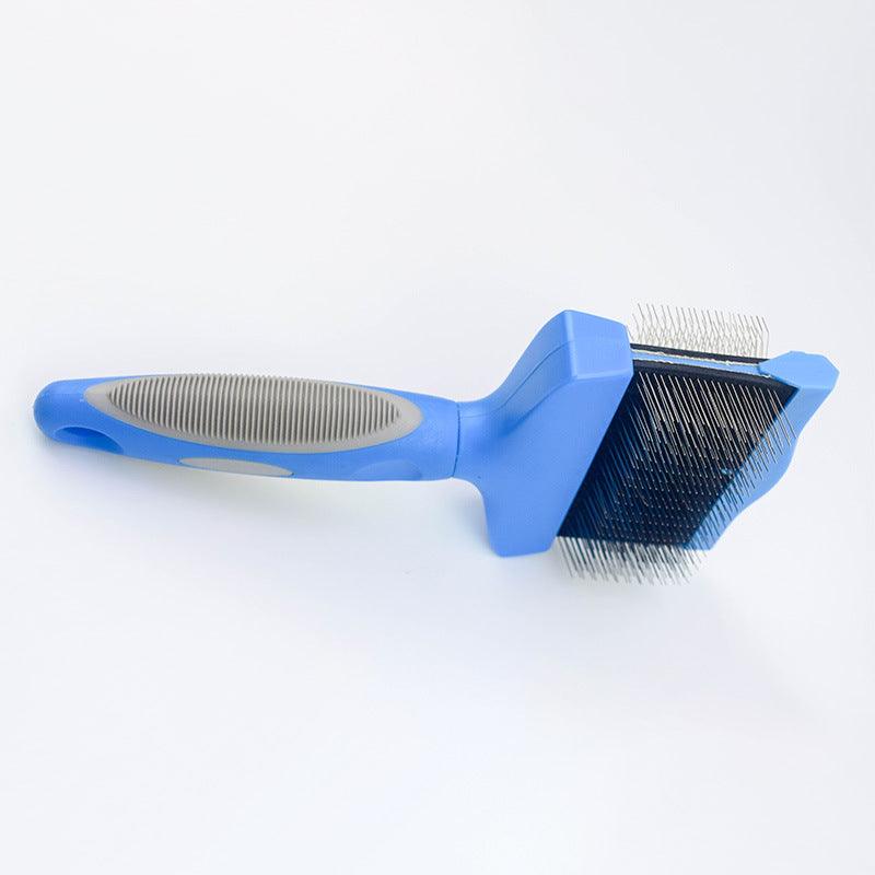 Gentlegroom Pet Self-Cleaning Hair Brush - Double-Sided Soft Comb-4