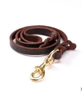 Layer leather dog leash