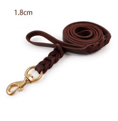 Layer leather dog leash