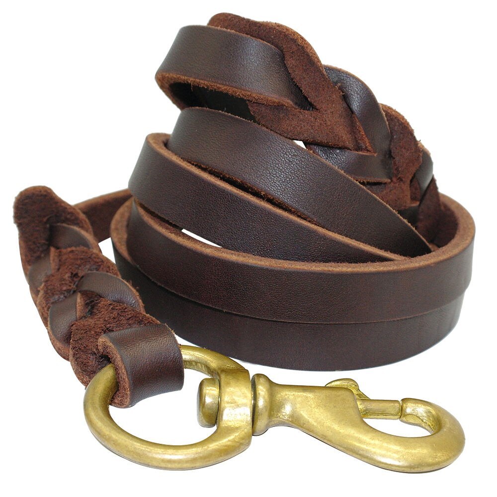 Layer leather dog leash