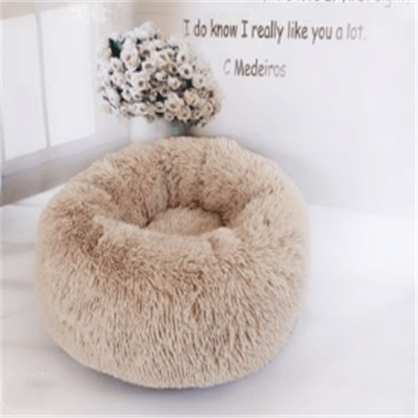 Luxuriously Cozy Round Plush Cat Mattress-12
