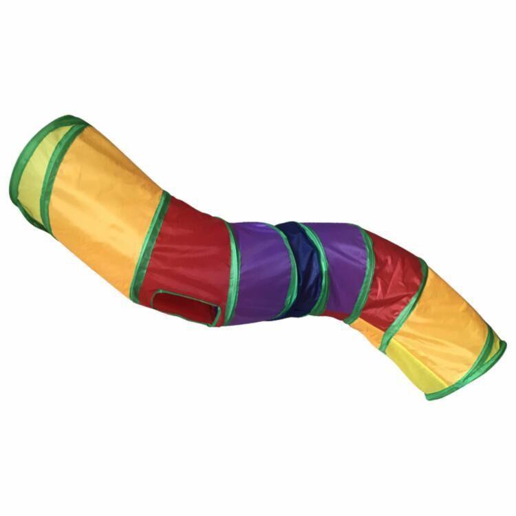 Foldable S-Shaped Cat Tunnel - The Ultimate Play Haven For Your Feline Friend!-1