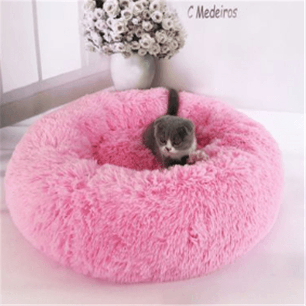 Luxuriously Cozy Round Plush Cat Mattress-10