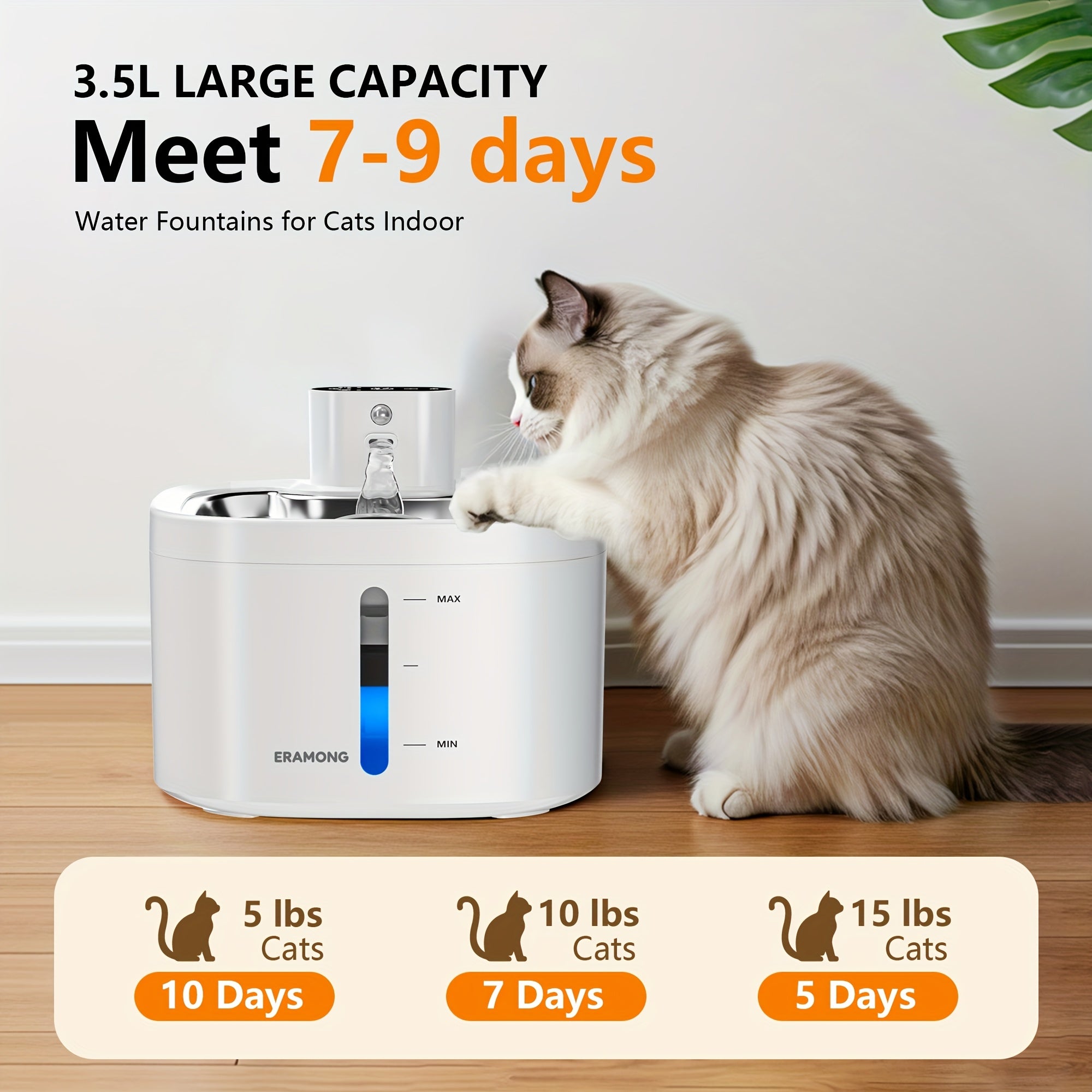 Charging Cat Wireless Water Fountain-2