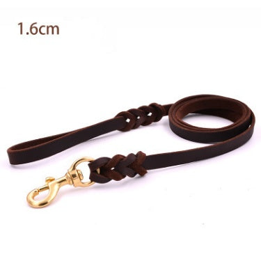 Layer leather dog leash