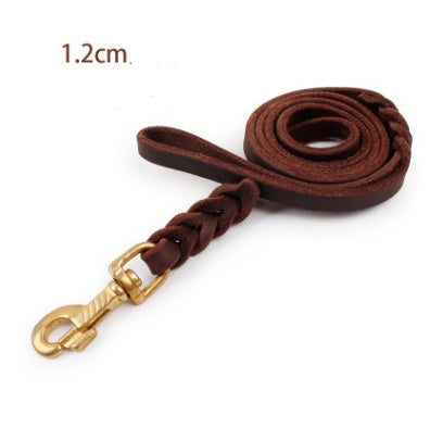 Layer leather dog leash