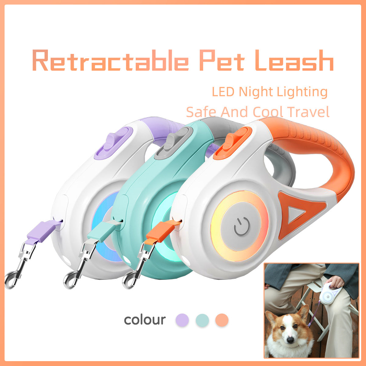 Automatic Pet Dog Cat Traction Leash