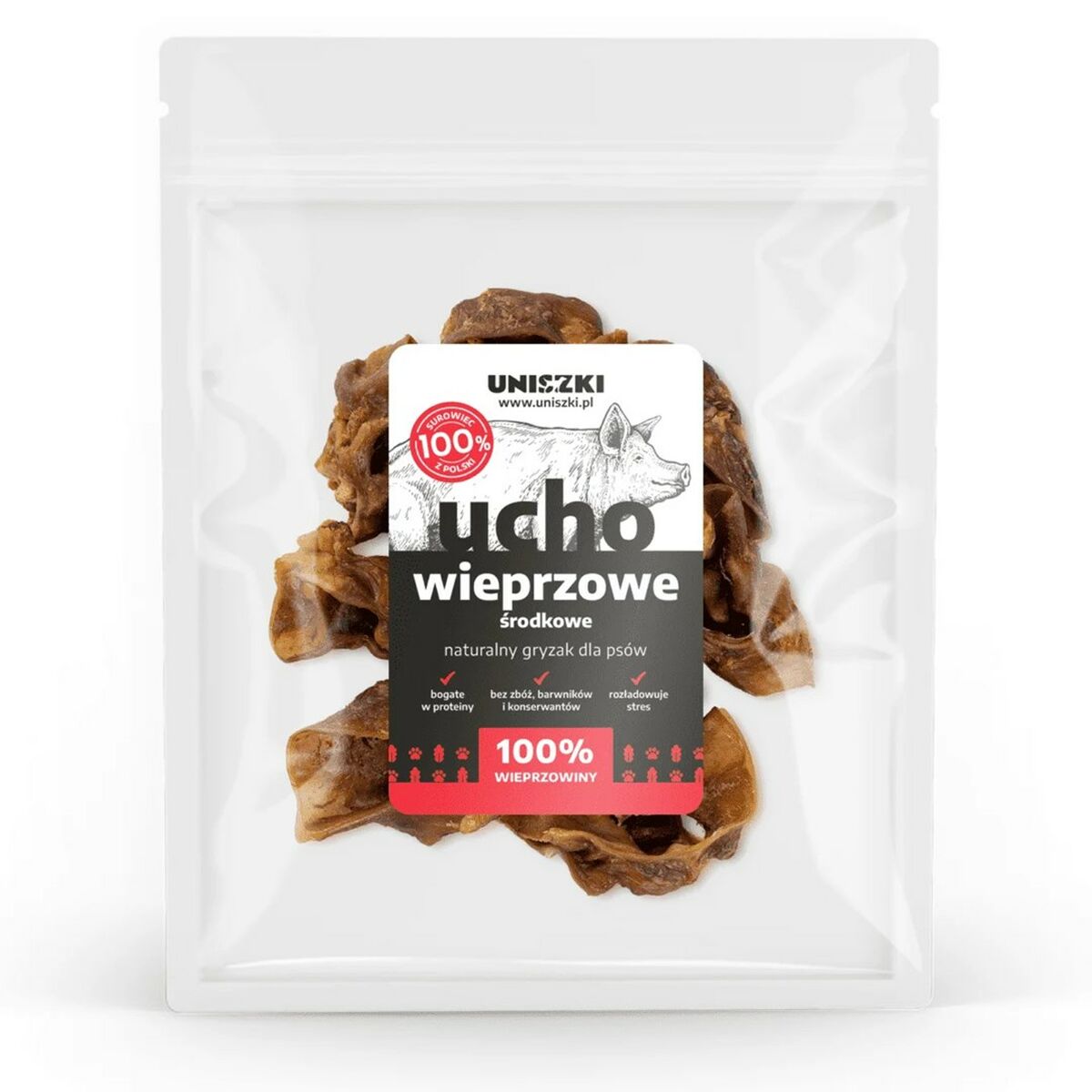 Dog Snack Uniszki Pig 200 g Oreja-0