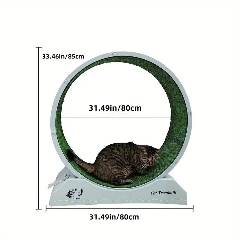 Pet Fitness Wheel - Interactive Treadmill for Cats and Dogs Grey-1