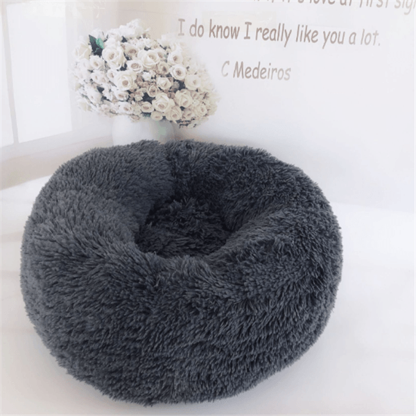 Luxuriously Cozy Round Plush Cat Mattress-8