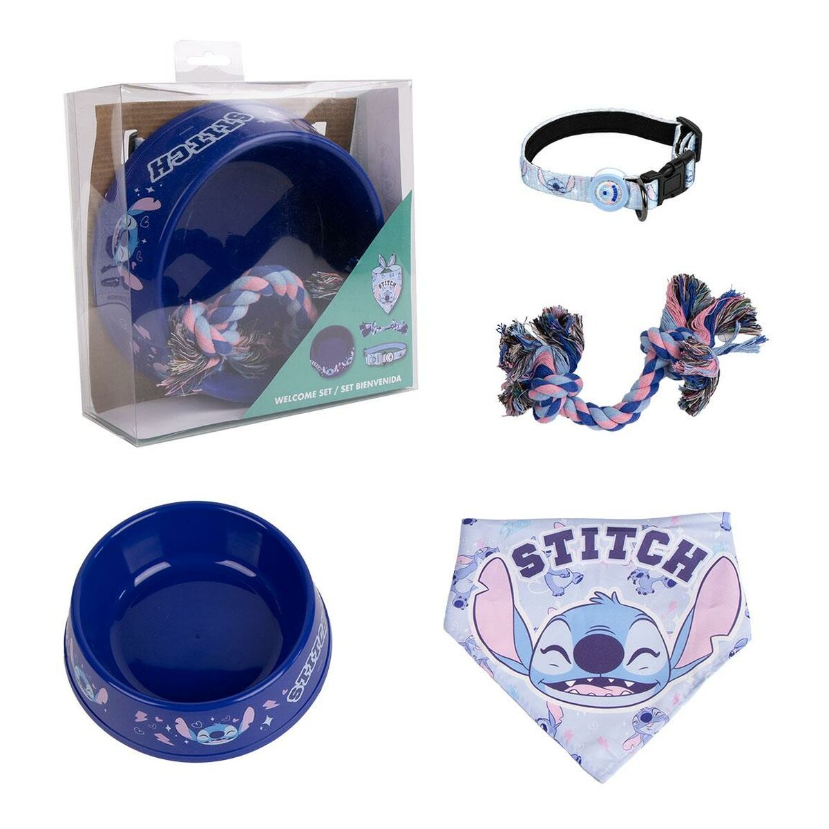 Gift Set Stitch Blue Multi-composition Dog 4 Pieces-0