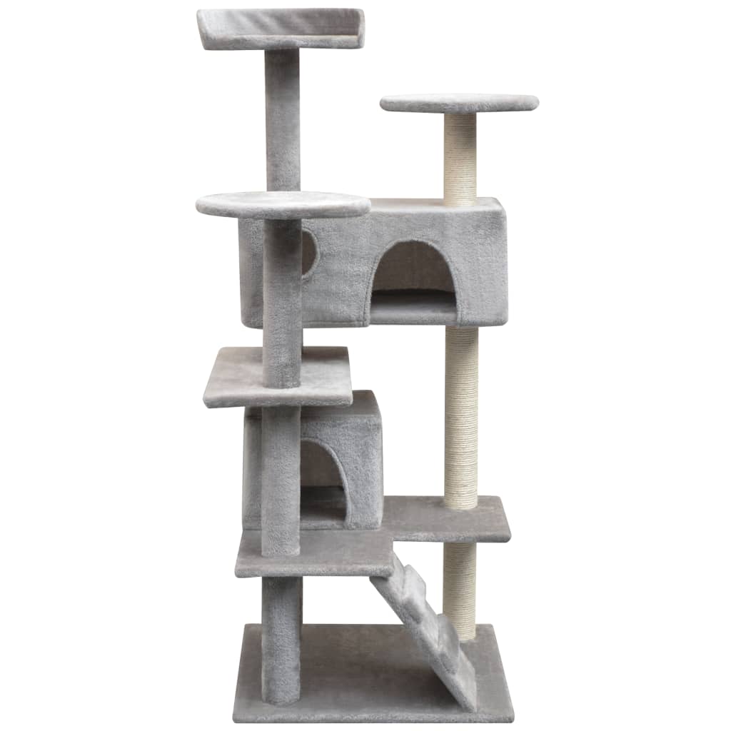 Cat Tree with Sisal Scratching Posts 125 cm Grey-1