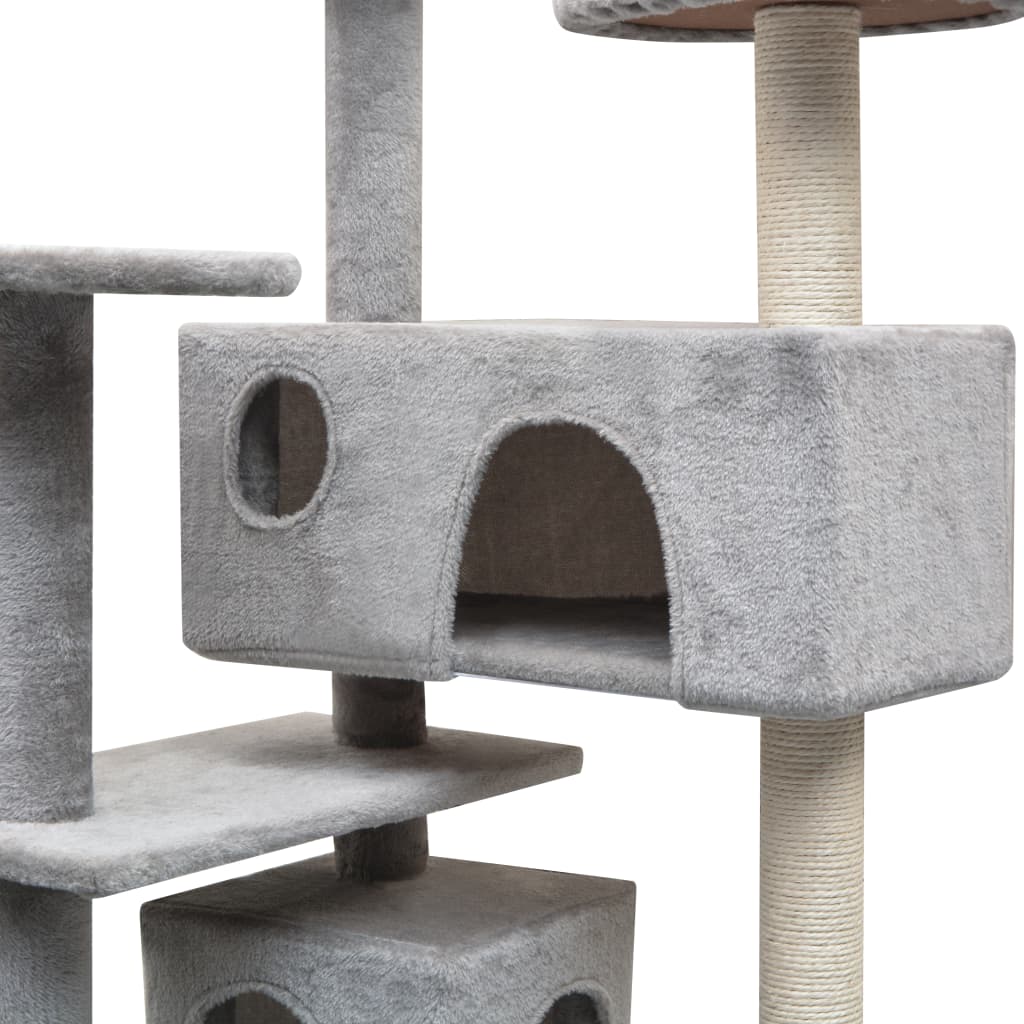 Cat Tree with Sisal Scratching Posts 125 cm Grey-2