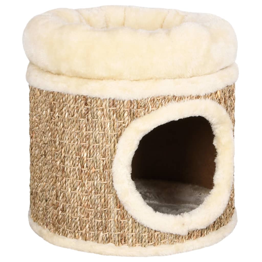 Cat House with Luxury Cushion 33 cm Seagrass-0