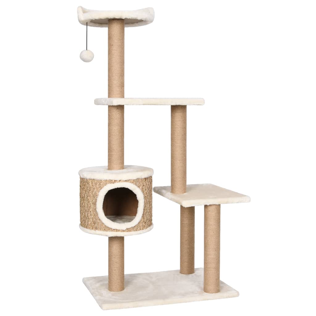 Cat Tree with Scratching Post 123cm Seagrass-1