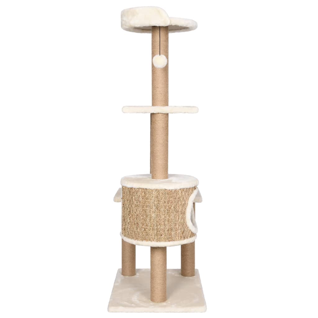 Cat Tree with Scratching Post 123cm Seagrass-3