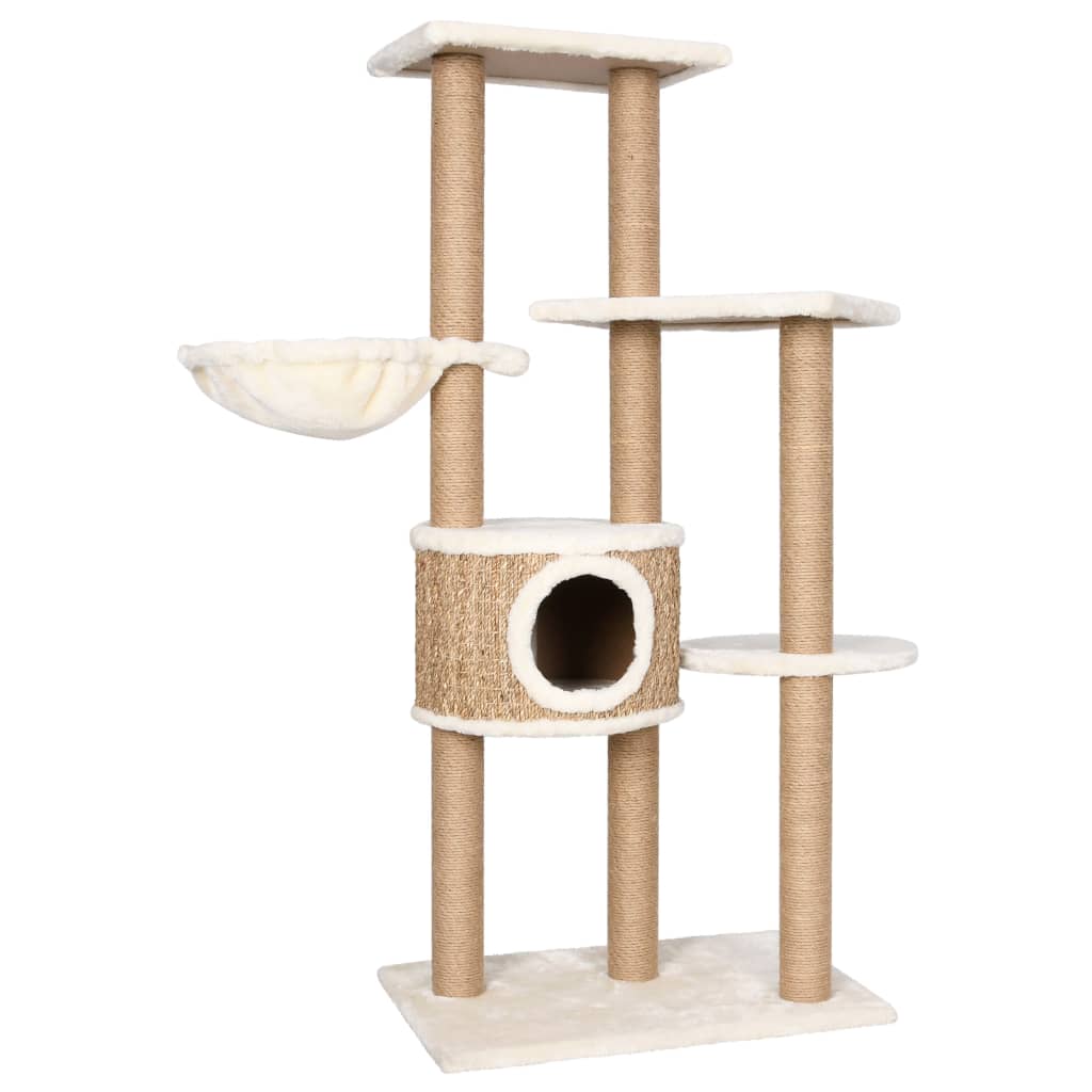 Cat Tree with Scratching Post 126cm Seagrass-1