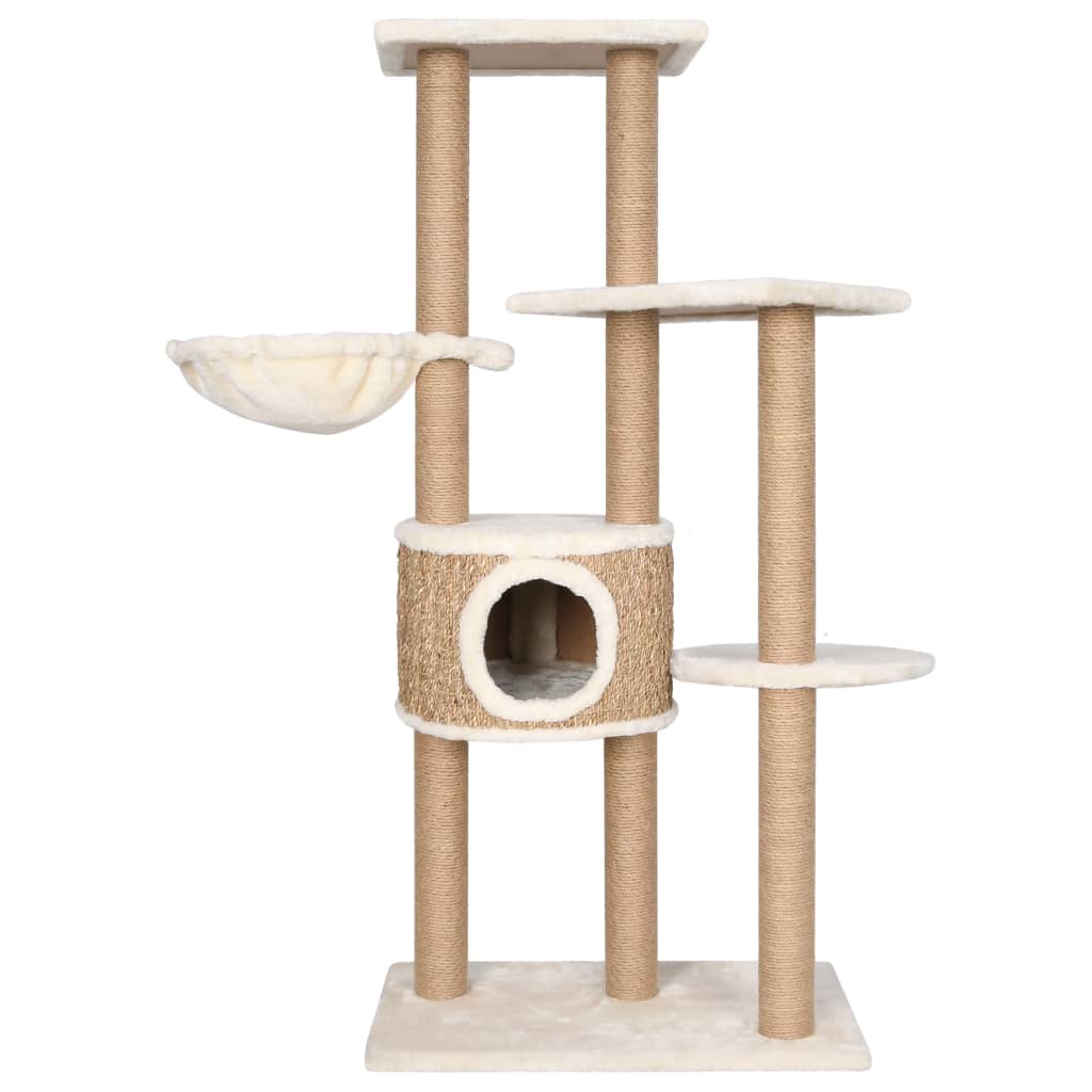 Cat Tree with Scratching Post 126cm Seagrass-2