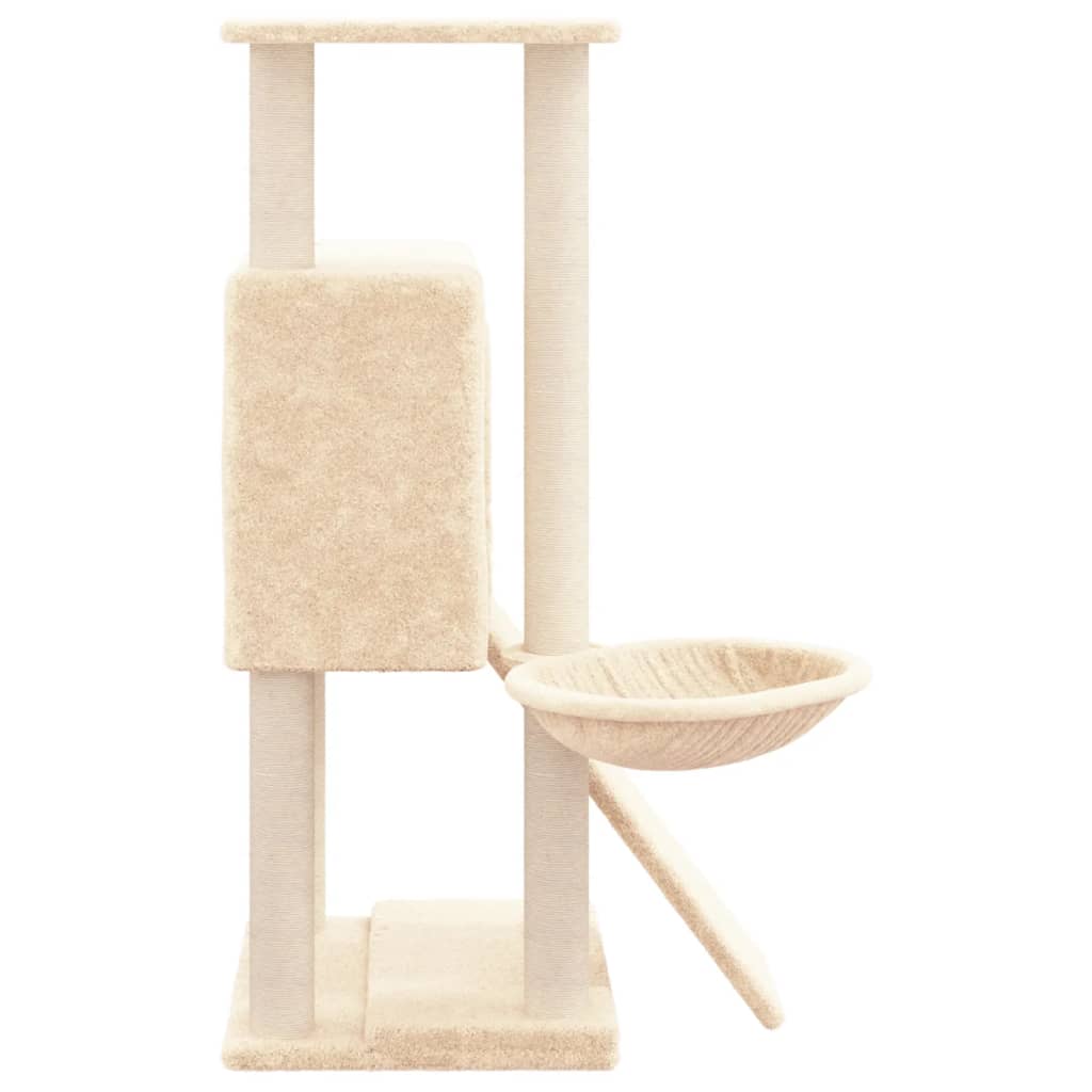 Cat Tree with Sisal Scratching Posts Cream 96 cm-3