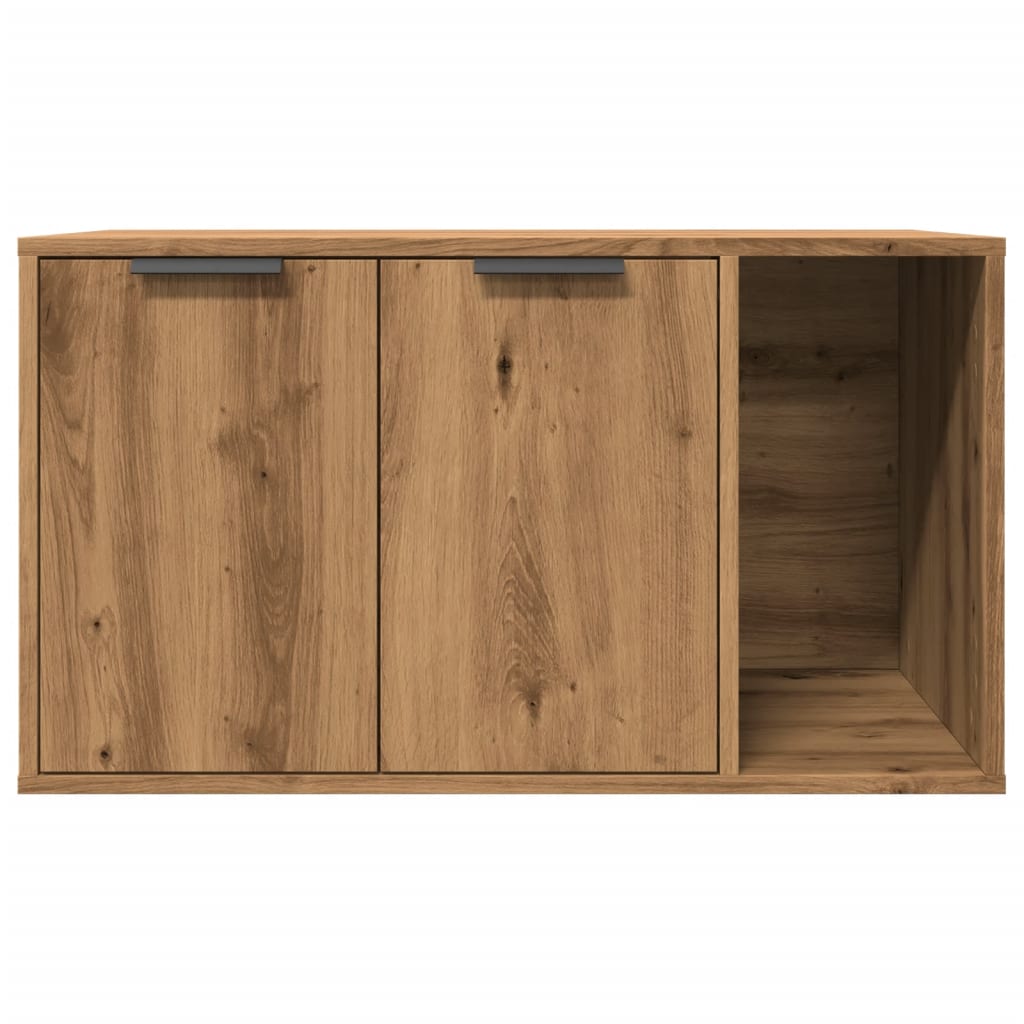 Cat Litter Box Enclosure Artisian Oak 80x50x45 cm Engineered Wood-4