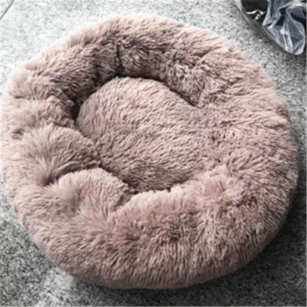 Luxuriously Cozy Round Plush Cat Mattress-3