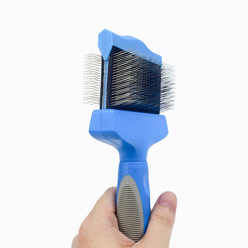 Gentlegroom Pet Self-Cleaning Hair Brush - Double-Sided Soft Comb-1