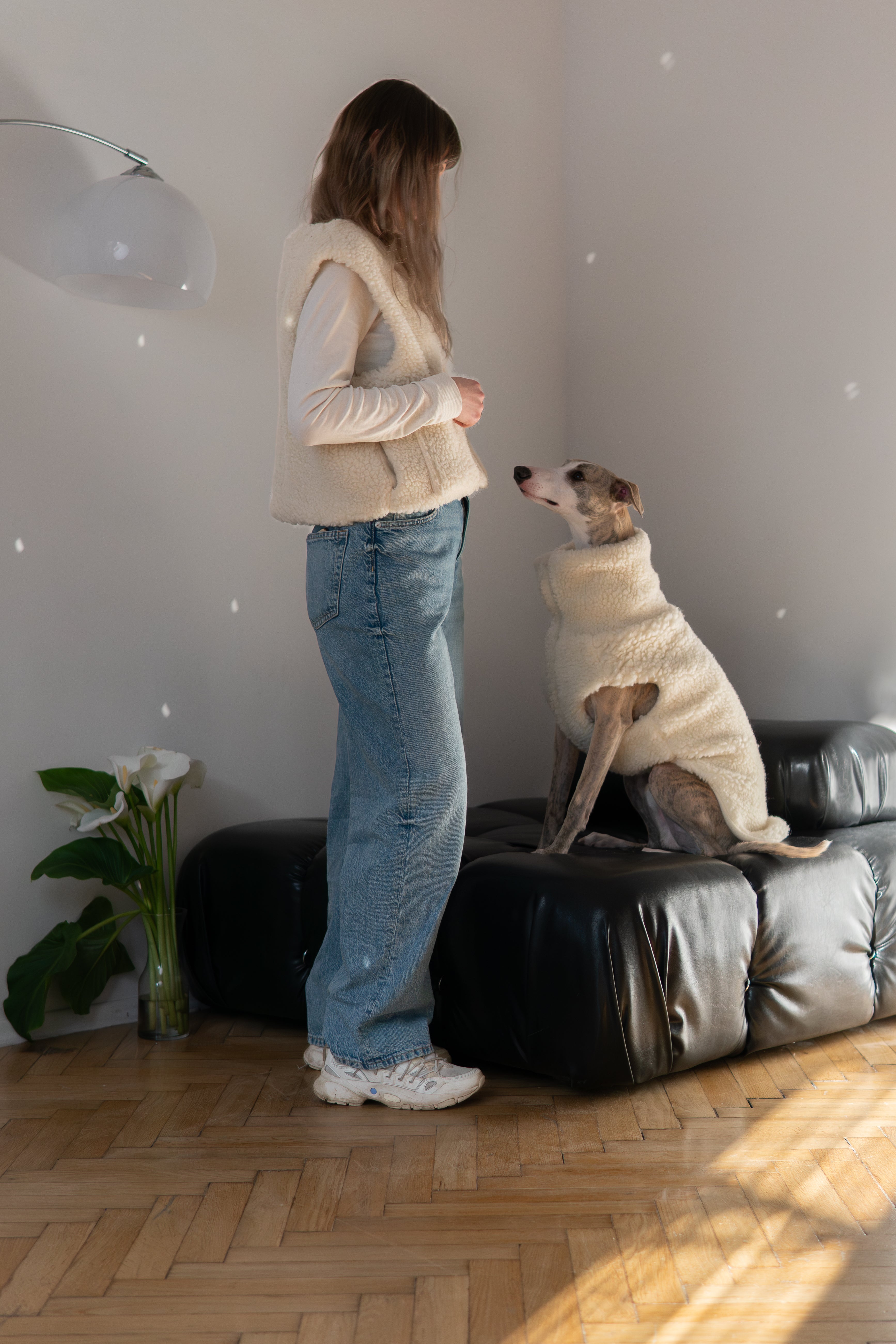 Woolen Dog Vest - White-4