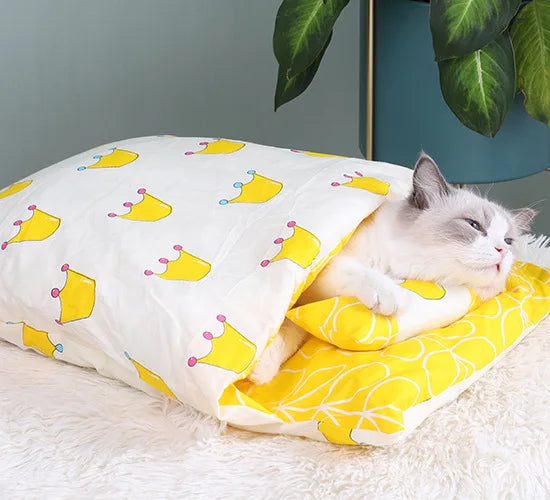 Cat Sleeping Bag - Cushion with Pillow-9