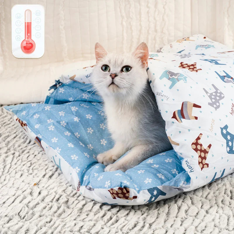 Cat Sleeping Bag - Cushion with Pillow-0