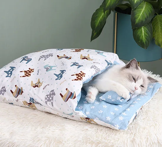 Cat Sleeping Bag - Cushion with Pillow-5