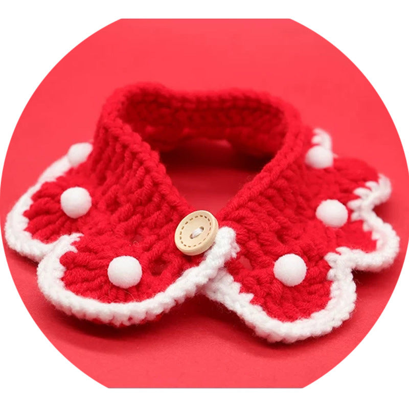 Knitted Bowknot Collar for Pets-3