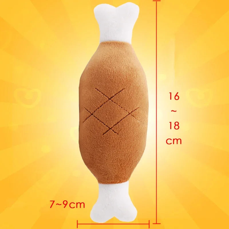 Pet Dog Toys Chicken Leg Plush Dog Squeak Toy