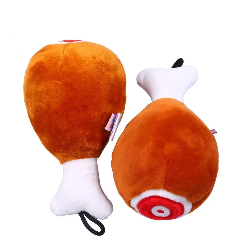 Pet Dog Toys Chicken Leg Plush Dog Squeak Toy
