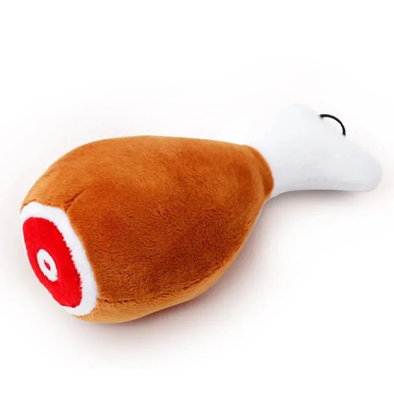 Pet Dog Toys Chicken Leg Plush Dog Squeak Toy