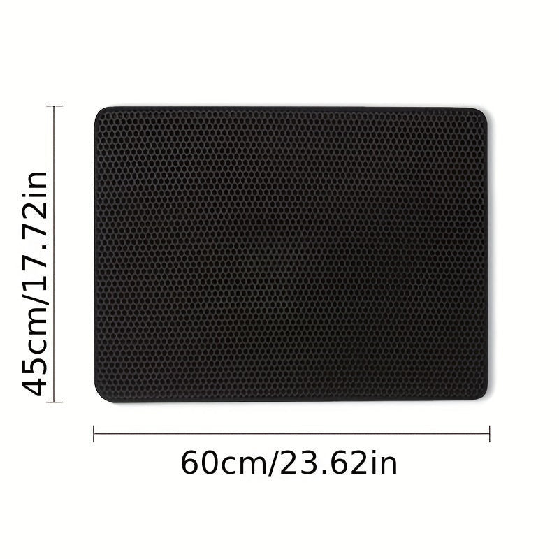 Honeycomb patterned double-layer cat litter mat, 45x60 cm-4