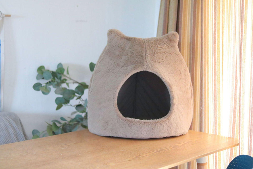 Cozy Retreat: Removable And Washable Semi-Closed Cat Bed For Autumn And Winter-4