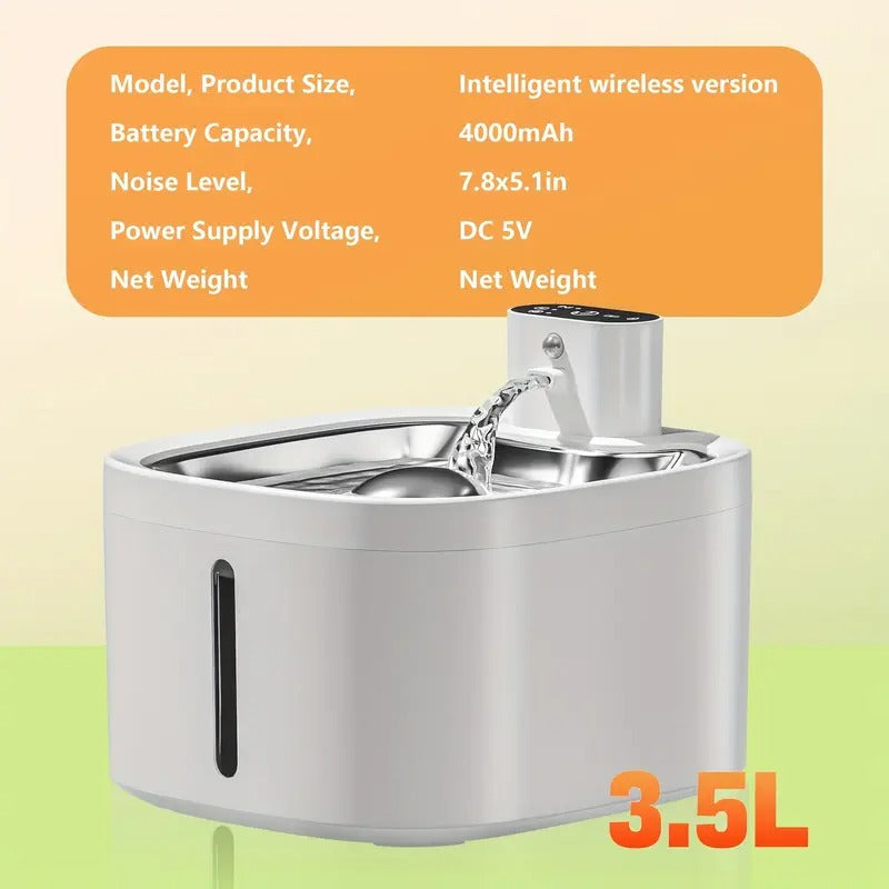 Charging Cat Wireless Water Fountain-3