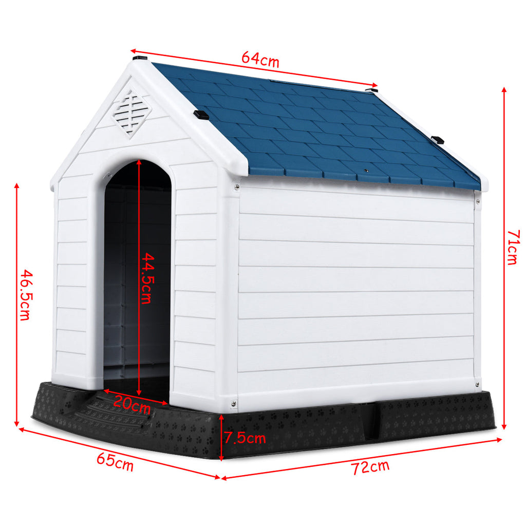 Dog House with Raised Floor and Fastening Device-65x72x71cm-3