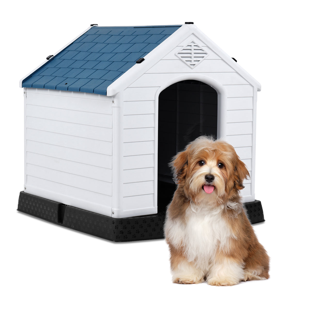 Dog House with Raised Floor and Fastening Device-65x72x71cm-1