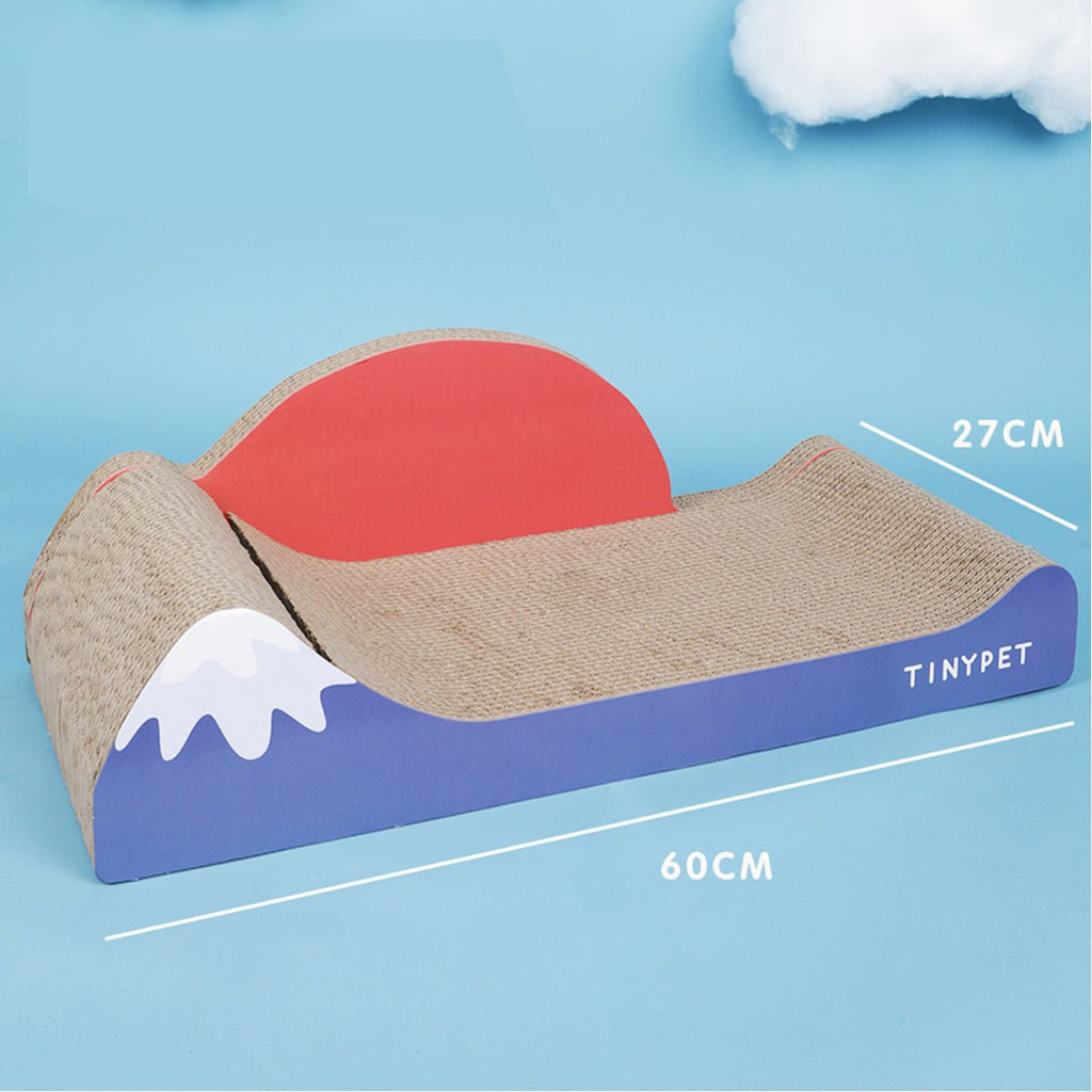 Under Mount Fuji Blue Cat Scratching Board-3